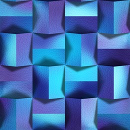 abstract decorative tiles - seamless background - cassette floor - bluish coloring