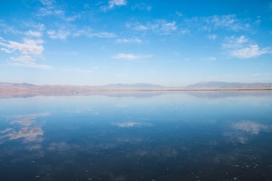 chaka salt lake landscape, qinghai province, china