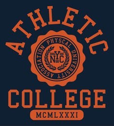 varsity typography vector illustration