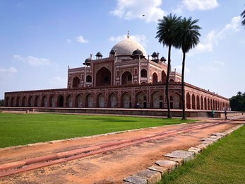 humayun's tomb is the tomb of the mughal emperor humayun in delhi, india. the tomb was commissioned by humayun's first wife and chief consort, empress bega begum, in 1569-70.