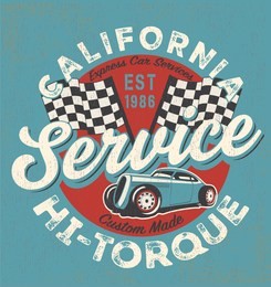 car service print illustration