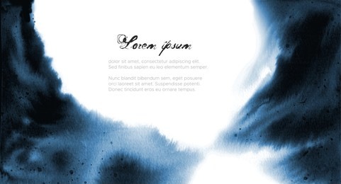 abstract iblue nk wash painting on white background. traditional japanese ink painting sumi-e