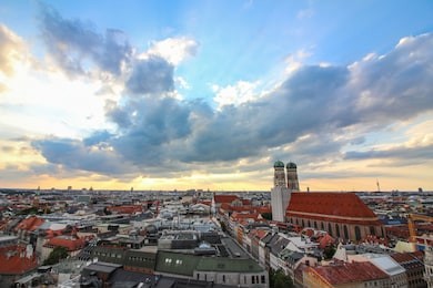munich aerial view - frauenkirche - church of our lady