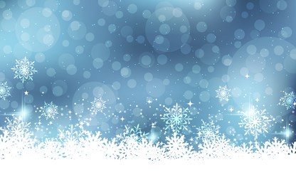 christmas and new year blue vector background with snowflakes and stars