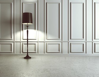 luxury interior with floor lamp