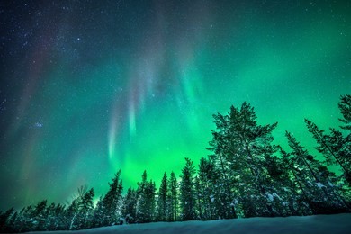 aurora over the sky of finland 