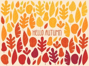 autumn background with red and yellow leaves