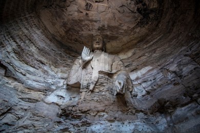 datong yungang grottoes in china
