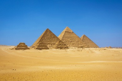 the pyramids at giza in egypt