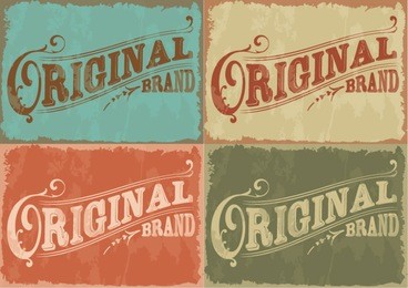 vector set vintage labels