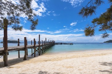 beach on the manukan island, sabah, malaysia.