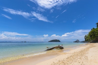 beach on the manukan island, sabah, malaysia.