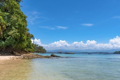 beach on the manukan island, sabah, malaysia.