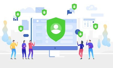 gdpr concept illustration. data protect. general data protection regulation. the protection of personal data. vector illustration