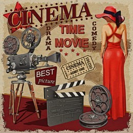 cinema retro poster.