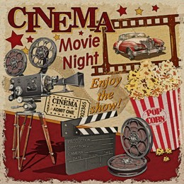 cinema retro poster.