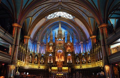 montreal notre-dame basilica sunshine on the altar of montreal notre-dame basilica (french: basilique notre-dame de montreal)