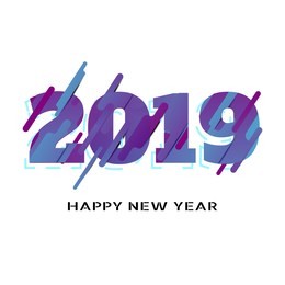 2019 happy new year paper craft holiday background. winter holiday greeting card with paper cut numbers 2019 design for seasonal flyers, banners, posters.