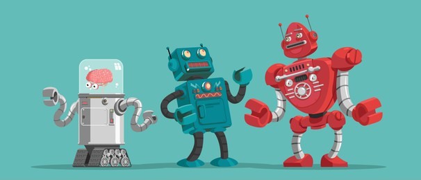 robots. vector illustration.