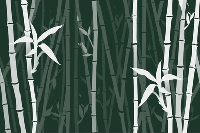 bamboo green background japanese asian plant wallpaper grass. bamboo seamless vector pattern.