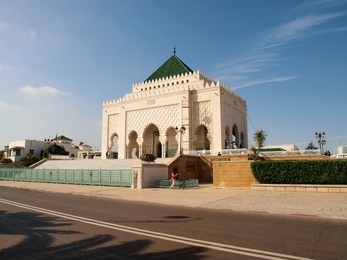 mausoleum of mohammed v in rabat - morocco