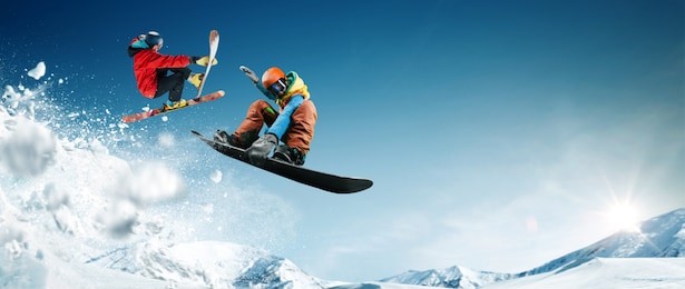 skiing. snowboarding. extreme winter sports.