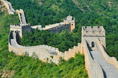great wall of china in summer (mutianyu section near beijing)
