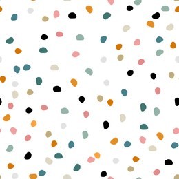 semless hand drawn pattern with colorful dots. abstract childish texture for fabric, textile, apparel. vector illustration