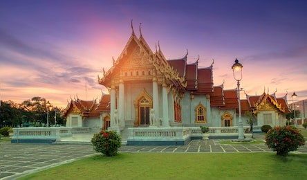 wat benchamabopitr dusitvanaram or the marble temple is one of the most beautiful temples in bangkok.thailand