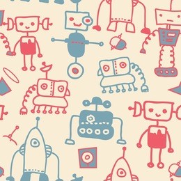 seamless doodle robots