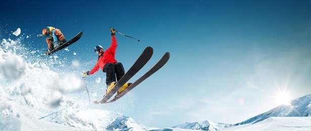 skiing. snowboarding. extreme winter sports.