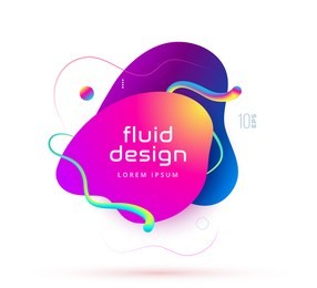 organic design of liquid color abstract geometric shapes. fluid gradient elements for minimal banner, logo, social post. futuristic trendy dynamic elements. abstract background. eps10 vector.
