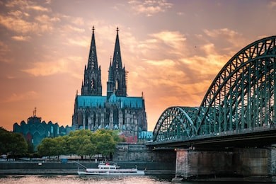 cologne cathedral and hohenzollern bridge, cologne, germany