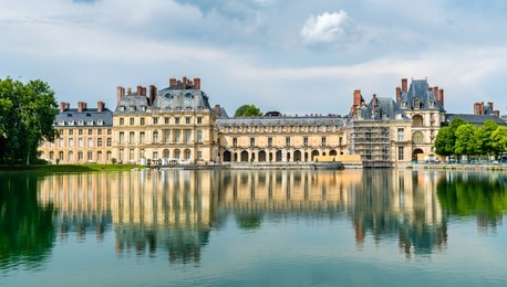 chateau de fontainebleau, one of the largest french royal palaces. nowadays it is a government-owned monument and a unesco heritage site