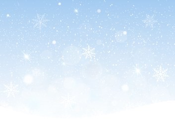 vector illustration of snowing sky, christmas snowflakes background.