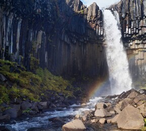 svartifoss waterfall, iceland