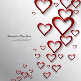 heart colorful shape shiny valentine day whit background vector