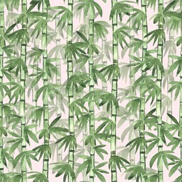 bamboo forest. seamless watercolor illustration, author's design for printing on wallpaper, interior items, fabrics, textiles.