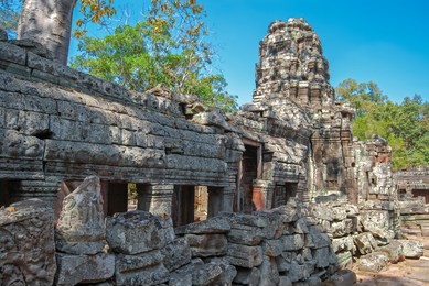ruins of the banteay kdei temple. angkor thom. cambodia