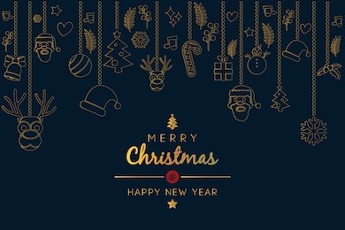 christmas wish with christmas illustration ornament