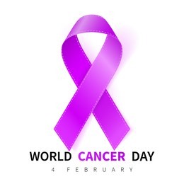 world cancer day symbol, 4 february. ribbon symbol. medical design. vector illustration.