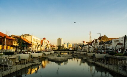 a landscape view from the near of jakarta's old town