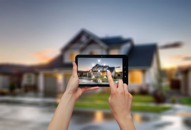 remote home control/ smart home control on tablet.