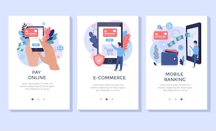 pay online concept illustration set, perfect for banner, mobile app, landing page