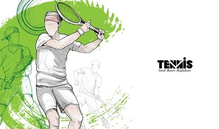 tennis player vector illustration. sport background design. tennis wallpaper