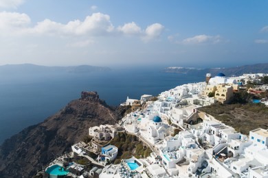 imerovigli village on the island of santorini