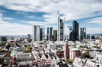 frankfurt european financial capital skyline