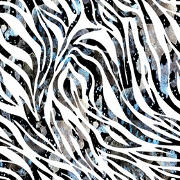 seamless endless hand painting watercolor abstract metallic colors foil textured zebra animal skin pattern 