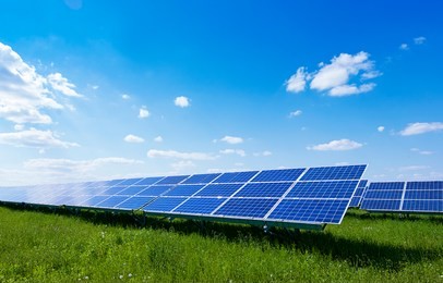 image of a big solar plant