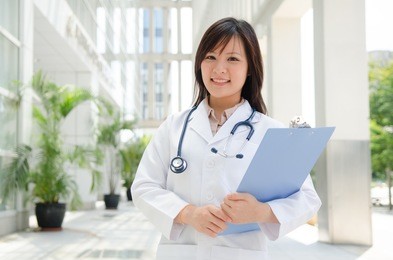 asian medical female student	